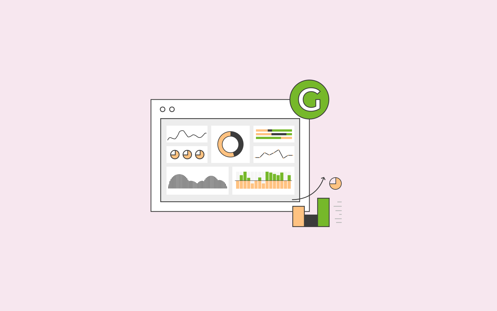 Google Analytics dashboard illustrerad